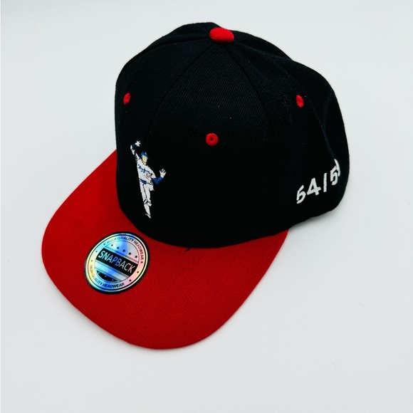 NEW LA Dodgers Shohei Ohtani MLB Baseball 50/50. Club SnapBack Hat Black RED - Picture 2 of 3